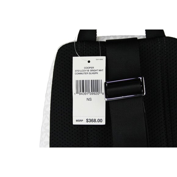 NEW Michael Kors Cooper Medium White Signature PVC Sling Backpack White Mens - Picture 5 of 6